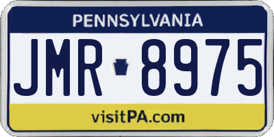 PA license plate JMR8975