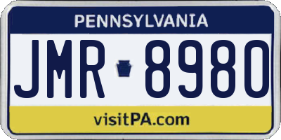 PA license plate JMR8980