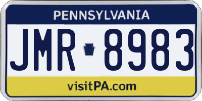 PA license plate JMR8983