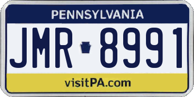 PA license plate JMR8991