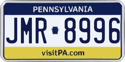 PA license plate JMR8996