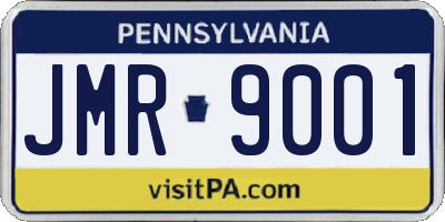 PA license plate JMR9001