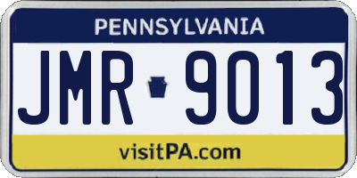 PA license plate JMR9013