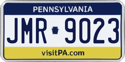 PA license plate JMR9023