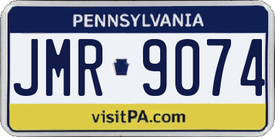 PA license plate JMR9074