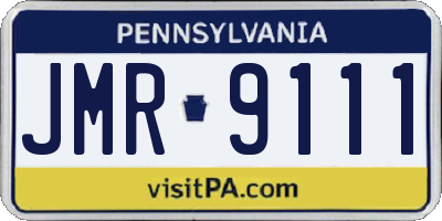 PA license plate JMR9111