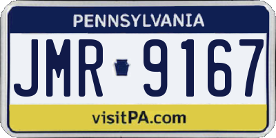 PA license plate JMR9167