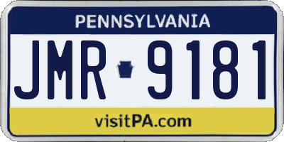 PA license plate JMR9181