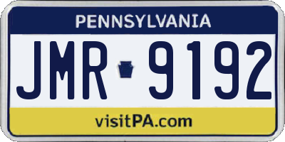 PA license plate JMR9192