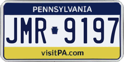 PA license plate JMR9197