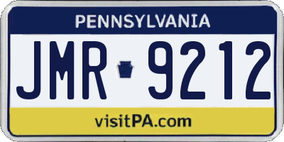 PA license plate JMR9212