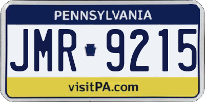 PA license plate JMR9215