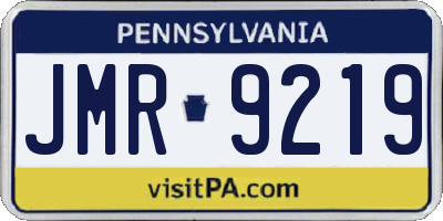 PA license plate JMR9219