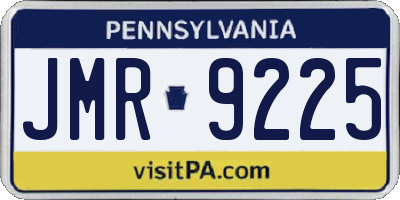 PA license plate JMR9225