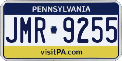 PA license plate JMR9255