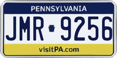 PA license plate JMR9256