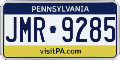 PA license plate JMR9285