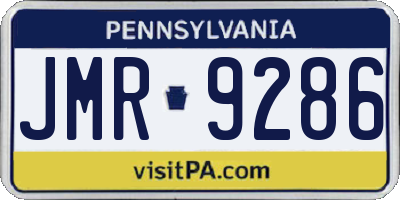PA license plate JMR9286