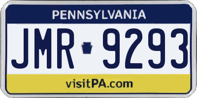 PA license plate JMR9293