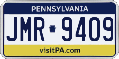 PA license plate JMR9409