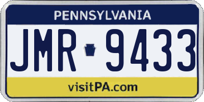 PA license plate JMR9433