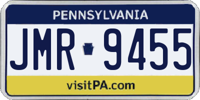 PA license plate JMR9455