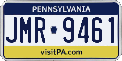 PA license plate JMR9461