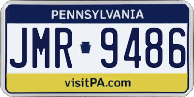 PA license plate JMR9486