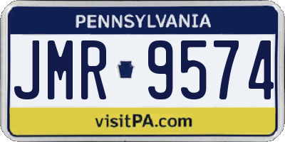 PA license plate JMR9574