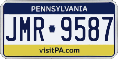 PA license plate JMR9587