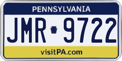 PA license plate JMR9722