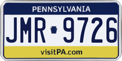 PA license plate JMR9726