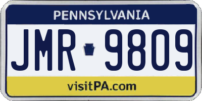 PA license plate JMR9809