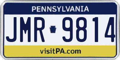 PA license plate JMR9814