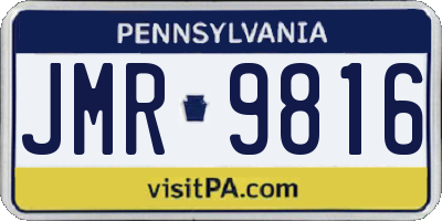 PA license plate JMR9816