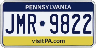 PA license plate JMR9822