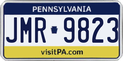 PA license plate JMR9823