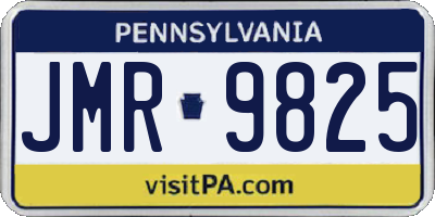 PA license plate JMR9825
