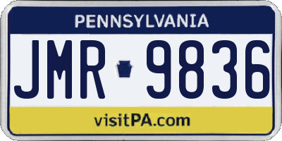 PA license plate JMR9836