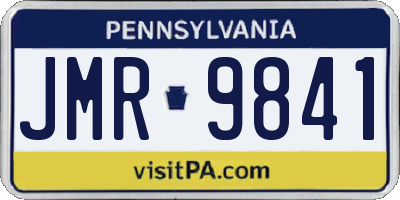 PA license plate JMR9841
