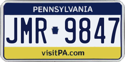 PA license plate JMR9847