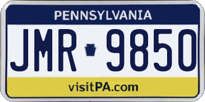 PA license plate JMR9850