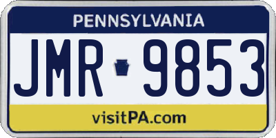 PA license plate JMR9853