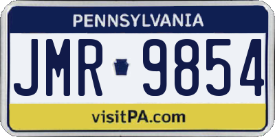 PA license plate JMR9854