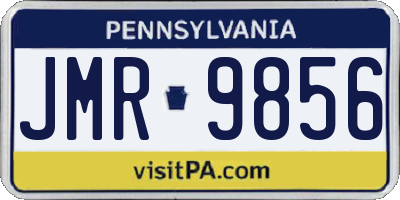 PA license plate JMR9856