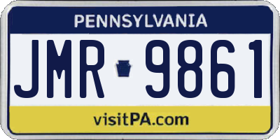 PA license plate JMR9861