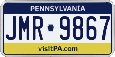 PA license plate JMR9867