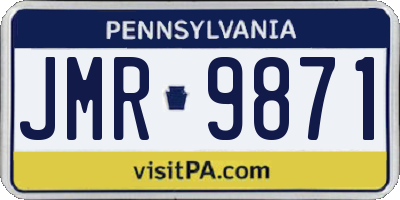 PA license plate JMR9871