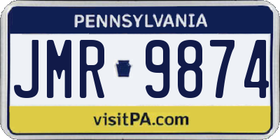 PA license plate JMR9874