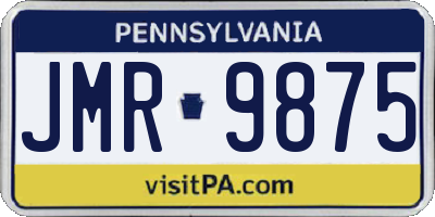 PA license plate JMR9875
